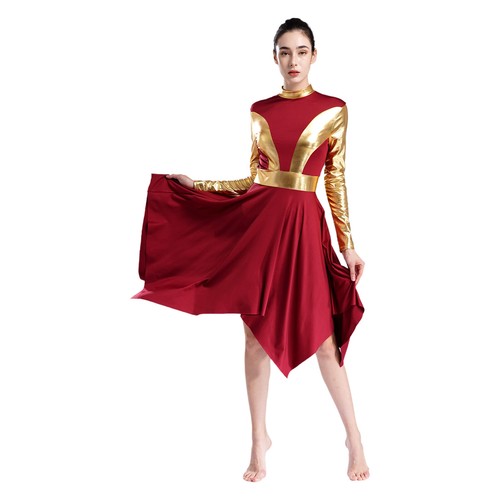 Womens Robe Christian Gown Worship Dress Color Block Costumes Liturgical Stage - Picture 6 of 70