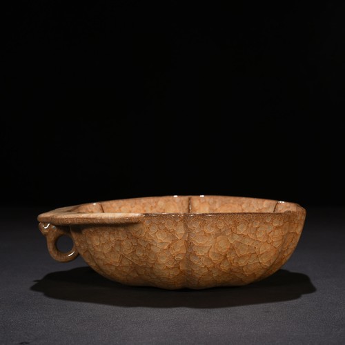 8.7" China antique song dynasty offcial kiln yellow glaze Ice crack Brush Washer - Picture 6 of 8