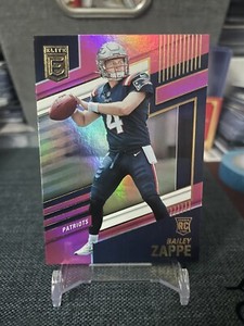 2022 Donruss Elite Football Bailey Zappe Rookie RC Pink Parallel #107