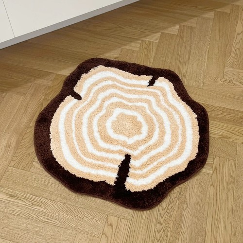 70X67 CM Tree Stump Custom Rug/Carpet - Plush, Irregular Cartoon, Room Decor - Picture 4 of 6