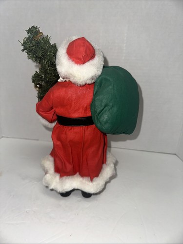 Kurt Adler SANTA W/ BAG 10" Figurine Fabric Mache Tree Gold Ball Ornaments W1923 - Picture 4 of 4