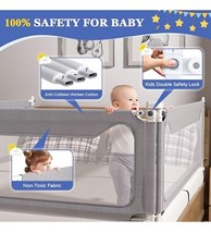 1 Side Sephyroth Adjustable Safety Bed Guard Rails for Toddlers 70  x 27  