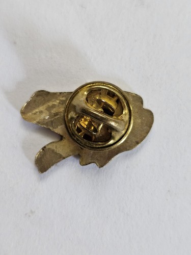 Green Frog Toad Gold Tone Metal Lapel Pin Tie Tack 1"x.5" Amphibian - Picture 2 of 2