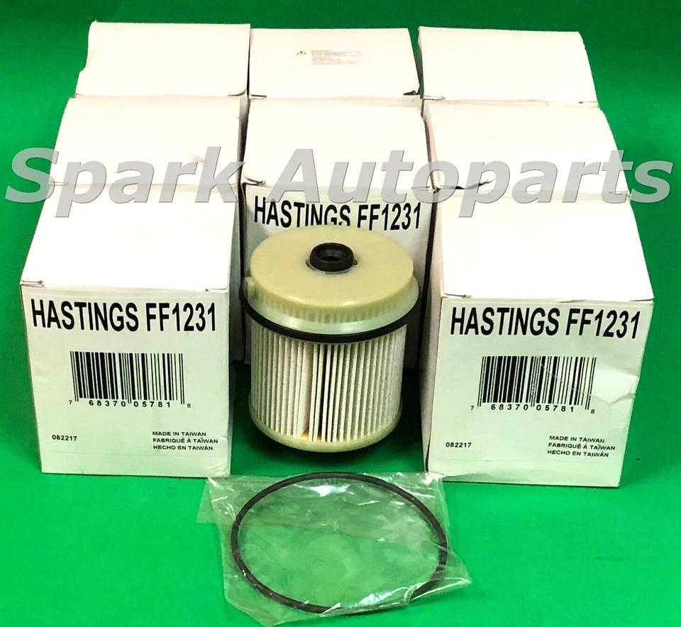 Lot of 8 Fuel Filter HASTINGS FF1231 For ISUZU ELF 100 200 300, NPR, Reach, FTR Foto 3 de 4