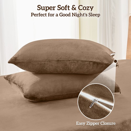 Ultra Soft Super Warm Flannel Fitted Sheet and Pillowcase Set All Sizes 2025 New - Picture 8 of 18