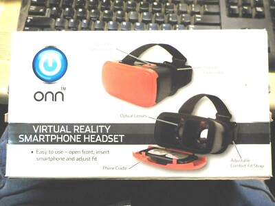 ONN red Viritual Reality Smartphone headset. New in box / fits up to 6' screen