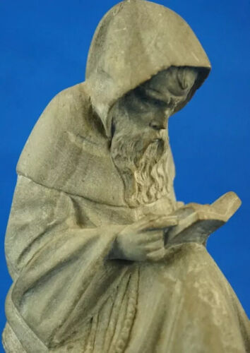 Sculpture Limestone Capuchin friar monk priest XIX 1800 19.th FRANCE Burgundy - Picture 17 of 24