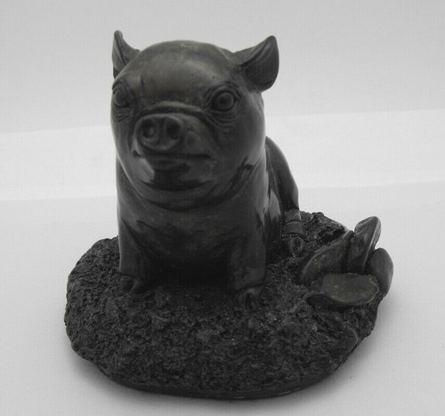Vintage 1994 DEBI POLLOCK Bronze Sculpture Pig on Mound # 330 of 1000 Signed - Picture 7 of 10