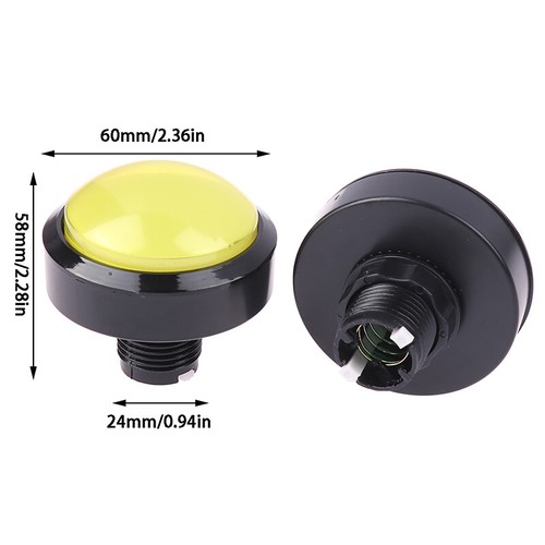 1Pc 60mm Arcade Buttons Big Round LED Illuminated With 12V 32A Dome Microswitch - Picture 3 of 16