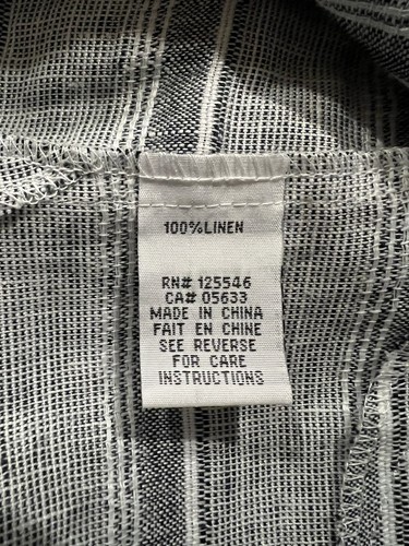 Habitat XS Black Striped Linen Dress Size XS Style 43488 - Picture 8 of 9