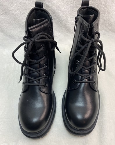 Dream Pairs Womens Strong 5 Black Leather Lace Up Combat Ankle Boots Size 8 NIB - Picture 11 of 11