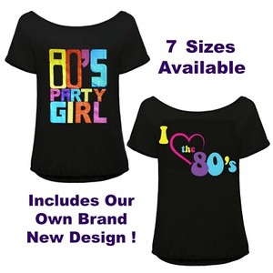 I Love the 80s Ladies Top 80s Party Girl TShirt Womens 1980 Fancy Dress ...