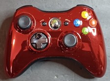 Microsoft Xbox 360 Special Edition Chrome Red Controller Wireless Controller