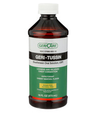 Geri-Care Geri-Tussin Guaifenesin Expectorant Cough Syrup 100mg 16oz Pack of 3
