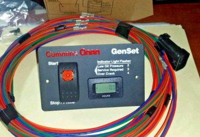 #ad ONAN GAS or LP REMOTE START SWITCH Silent HOUR METER WITH 40#x27; HARNESS 12 Volt $179.65