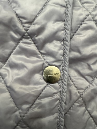 Girls Burberry London Quilted Nova Check Blue Jacket Size 14Y - Picture 2 of 7