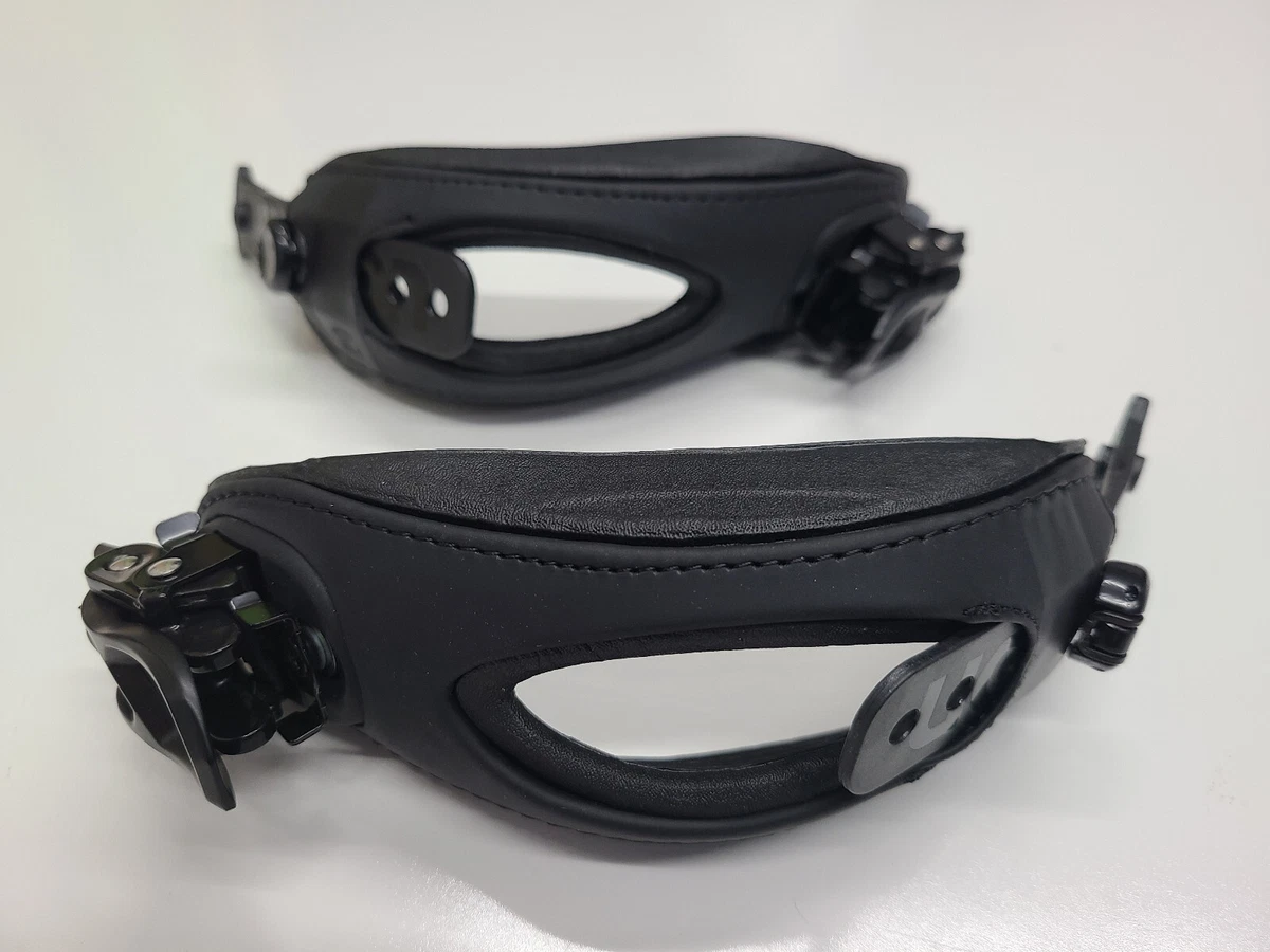 Burton Toe Cap Straps Black Ratchets and Sliders Large Angled DT