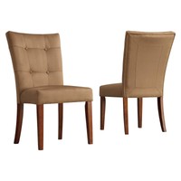 Alexandra Tufted Side Chair Wood/peat (set Of 2) - Homelegance on sale Alexandra Tufted Side Chair Wood/peat (set Of 2) - Homelegance on sale