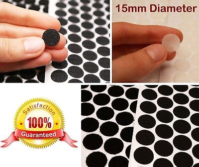 Self Adhesive WHITE Hook /& Loop Coins 13mm SACOIN® or 16mm VELCRO® Dots Spots