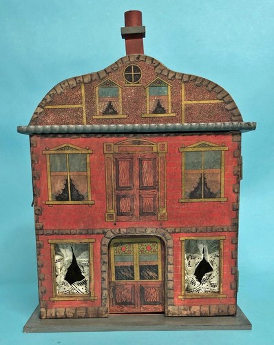 Jean Nordquist's NEW BlissKit 13"H DOLLHOUSE #8,wallpaper,furniture,open windows