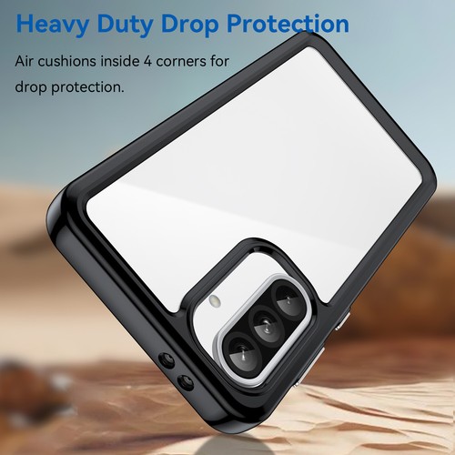 For Galaxy A56 S25 S24 FE A55 Clear Case Hard Back Soft Bumper Protective Cover - Bild 3 von 19