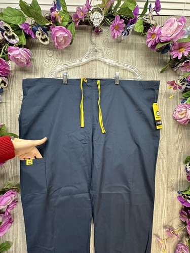 Work Scrub Pants size Extra Large XL Men’s NEW Wonder Wink NWT Navy Blue - Picture 7 of 17