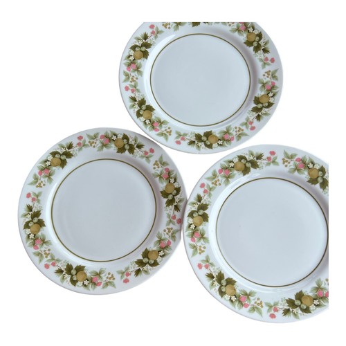 Set 3 piatti vintage Mikasa Eclipse Sumay verde rosa frutta floreale - Foto 2 di 7