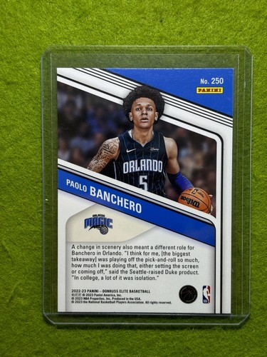 Camiseta deportiva Paolo Banchero ASIA RED PRIZM ROOKIE CARD #5 MAGIC 2022 Panini Elite RC - Imagen 19 de 24