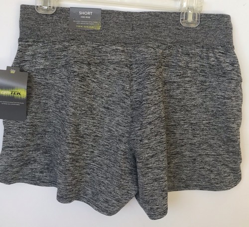 NWT Tek Gear Womens Gray Mid-Rise Athletic Shorts Drawstring Elastic Waist Sz M - Picture 3 of 8