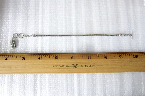 Pulsera Bali con Dije de Búho / Plata de Ley 925 / 6,5 -8 pulgadas / 7,7 g - Imagen 3 de 4