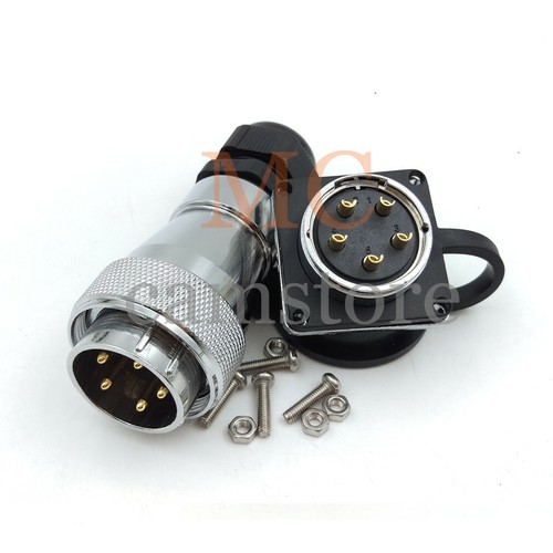 WF28 5Pin Waterproof Connector Welding Male female Aviation Bulkhead Connector - Picture 3 of 6