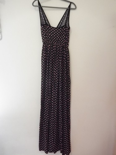 Maxi Vestido American Twist M Alto Rosa Lunares Sexy Disfraz de Payaso - Imagen 5 de 7