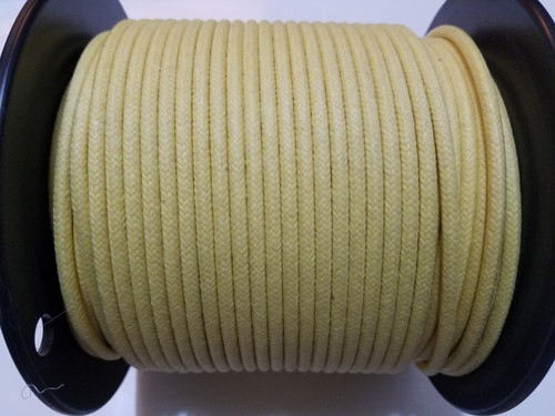 Alambre primario cubierto de tela trenzada vintage calibre 12 g ga amarillo liso - Imagen 3 de 3