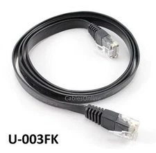  3ft CAT5e Flat Design RJ45 Ethernet UTP Patch Cable - CablesOnline U-003FK