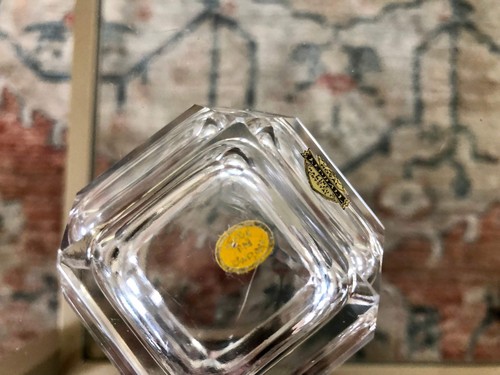 Posacenere Art Deco in cristallo vintage, Royal Kendall cristallo fine tagliato a mano, Giappone, Sm - Foto 9 di 10