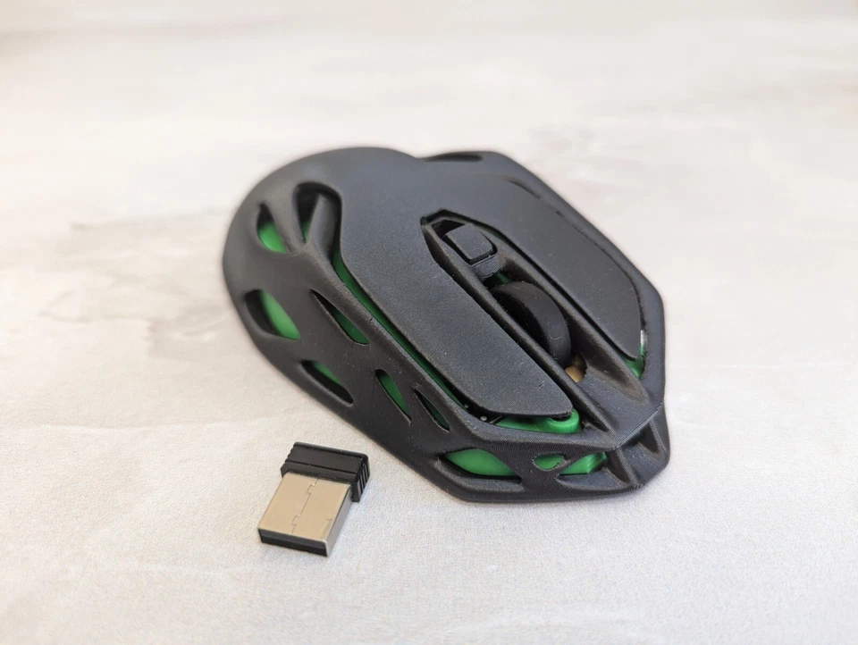 Gaming Mouse 3d Printed Alien Style Wireless  - Image 2 of 4