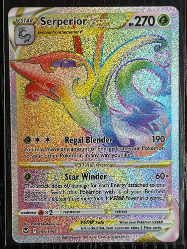 Serperior VSTAR 196/195 (Secret) Silver Tempest Near Mint Pokemon TCG