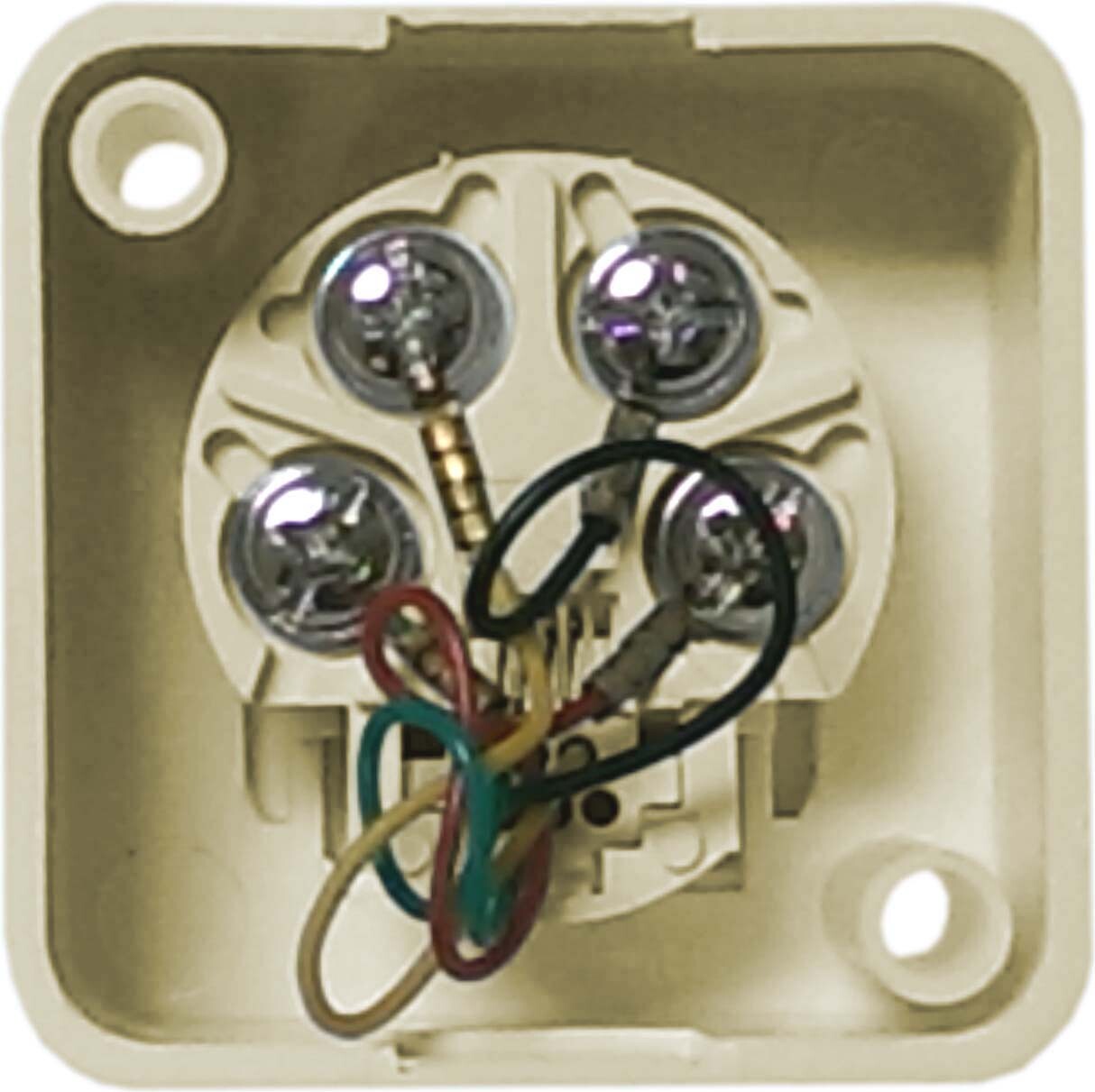 Surface Mount Box Biscuit Jack RJ11 6P4C Telephone PreWired Wall Plate 74121B eBay