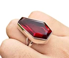 Red Garnet Ring 925 Sterling Silver Ring Handmade Gemstone Ring Women's Ring