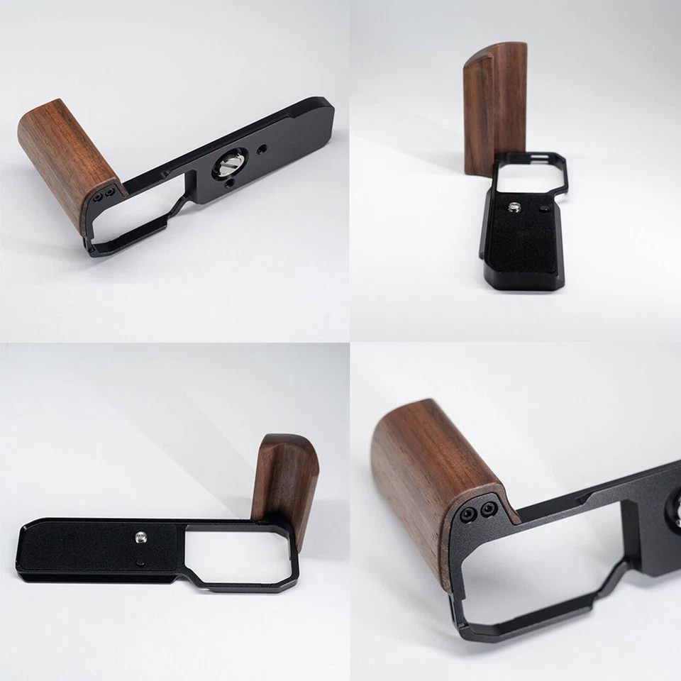 Wood L Hand Grip metal Holder shutter button hot shoe cap For Nikon ZF Camera  - Image 4 of 4