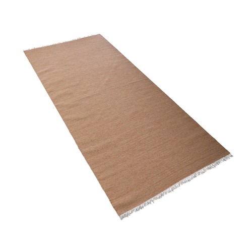 Hand Woven Flat Weave Kilim Wool Area Rug Solid Light Brown BBH Homes BBD00111 - Picture 7 of 112