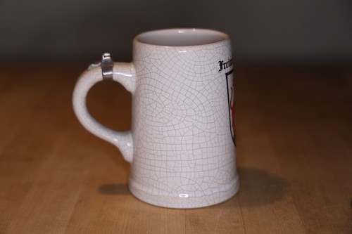 alter Herr Keramik Bierkrug mit Zinndeckel Freiw. Feuerwehr Windberg *** defekt - Bild 11 von 16