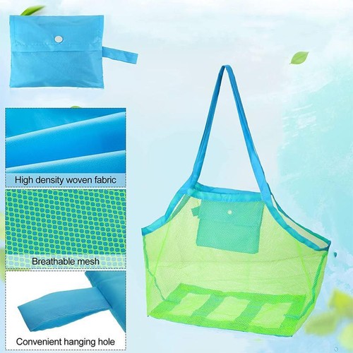 Bolsa de malla de playa para niños - Bolsa de almacenamiento portátil de arena para juguetes, toallas y viajes - Imagen 21 de 25