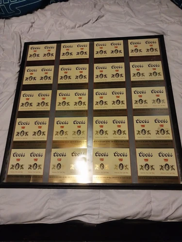 Coors Banquet Beer Sign Picture 34x33.5 Inches Vintage