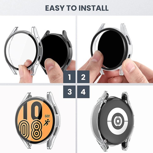 Pour Samsung Galaxy Watch 6 5 4 40 mm 44 mm coque rigide mince mat + protection d'écran - Photo 12 sur 13
