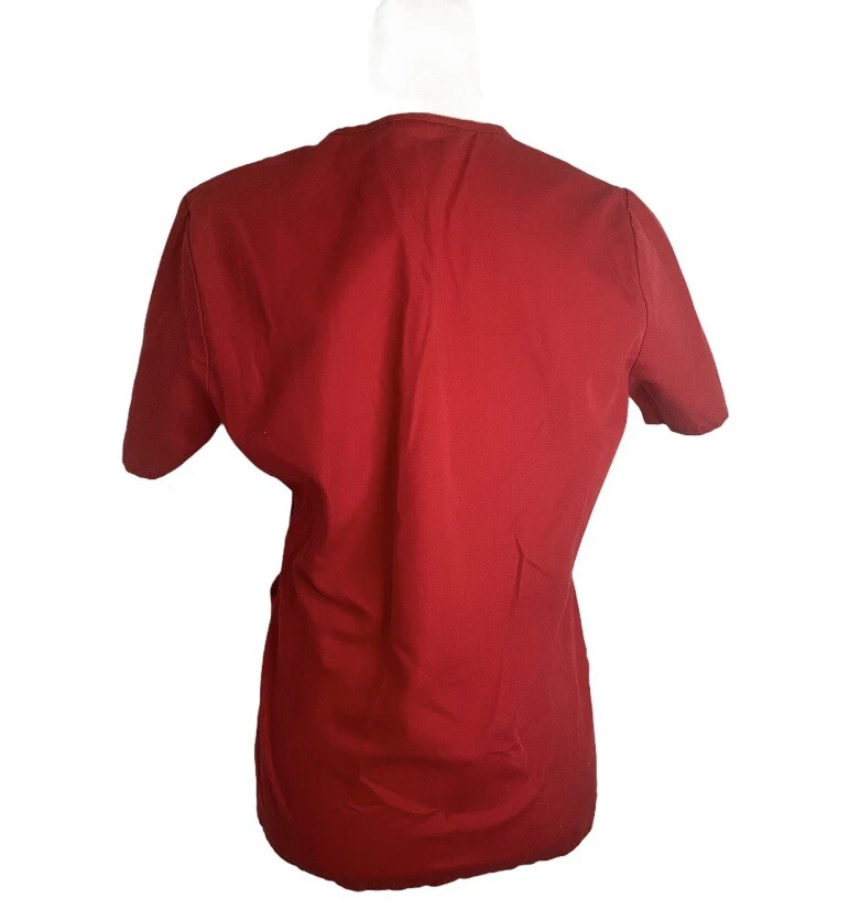 SB Scrubs Medical Uniform Red V-neck scrub top size XS Women’s Nursing - Image 2 of 4