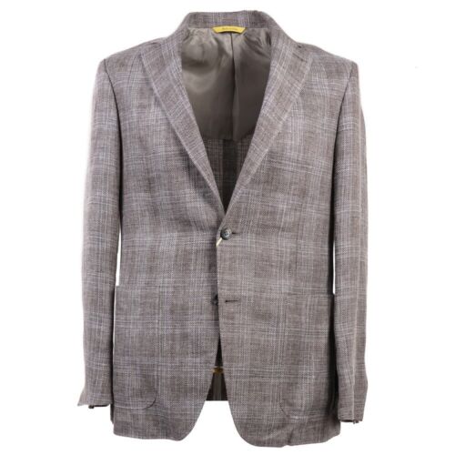 NWT $1695 CANALI 'Kei' Soft-Constructed Linen and Wool Sport Coat Slim 44 L