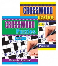 Crossword Puzzles - A4 Large Print Puzzle Books Trivia Fun Adults Children Brain