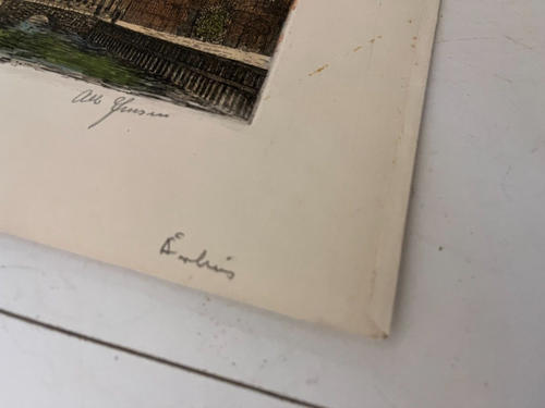 Albert Jensen (Elmstedt) Original Kunst - Kathedrale Aarhus, Dänemark signiert 35x26cm - Bild 8 von 9