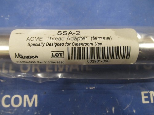 Micronova Mop Handle Female Threaded Adapter 6" SS, PP, SSA-2 New Unused Surplus - Picture 2 of 5